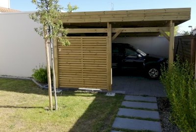 CARPORT INDEPENDANT EN BOIS EXTERIOR LIVING par ABRIDIS